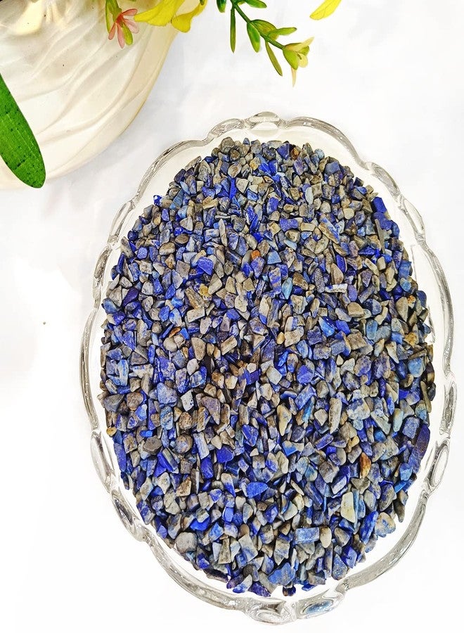 9Dzine Healing Crystal Chips for Vastu Natural Lapis Lazuli Chips Stone 50 Gm Lapis Lazuli Crystal Stone Chips Dust Raw Rough Stone for Reiki Healing Meditation - Image 5